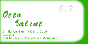 otto valint business card